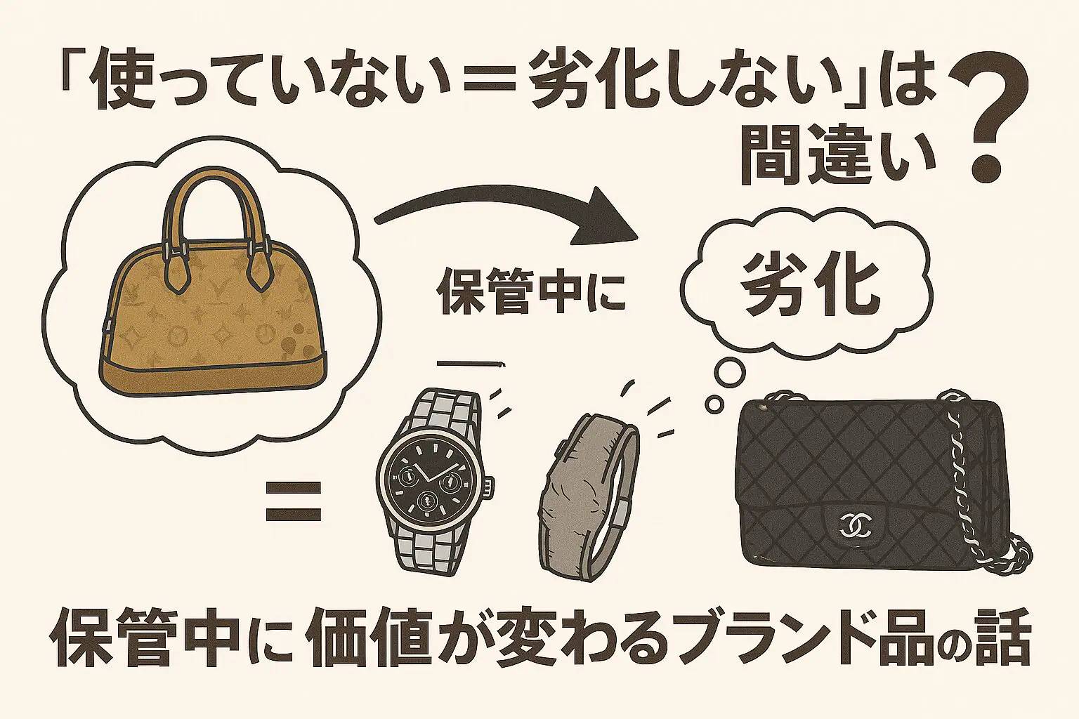 「使っていない＝劣化しない」は間違い？保管中に価値が変わるブランド品の話【東郷店】